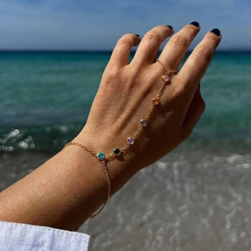 Gem Drop Hand Chain