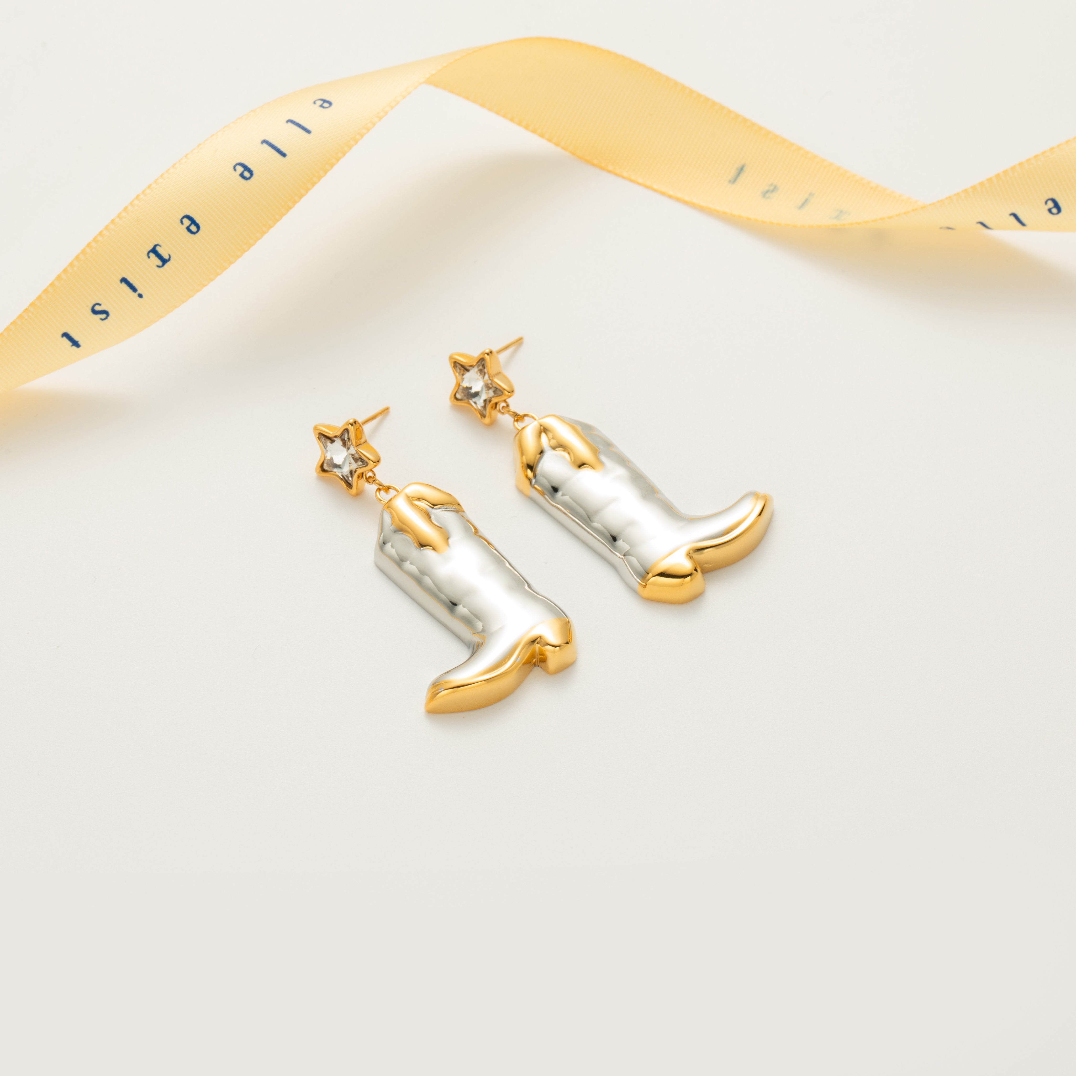 Star-Studded Cowboy Boot Earrings