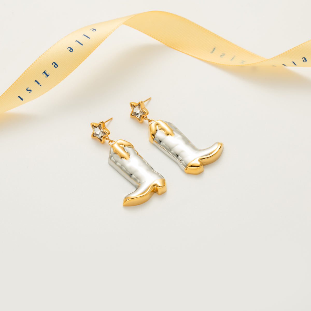 Star-Studded Cowboy Boot Earrings