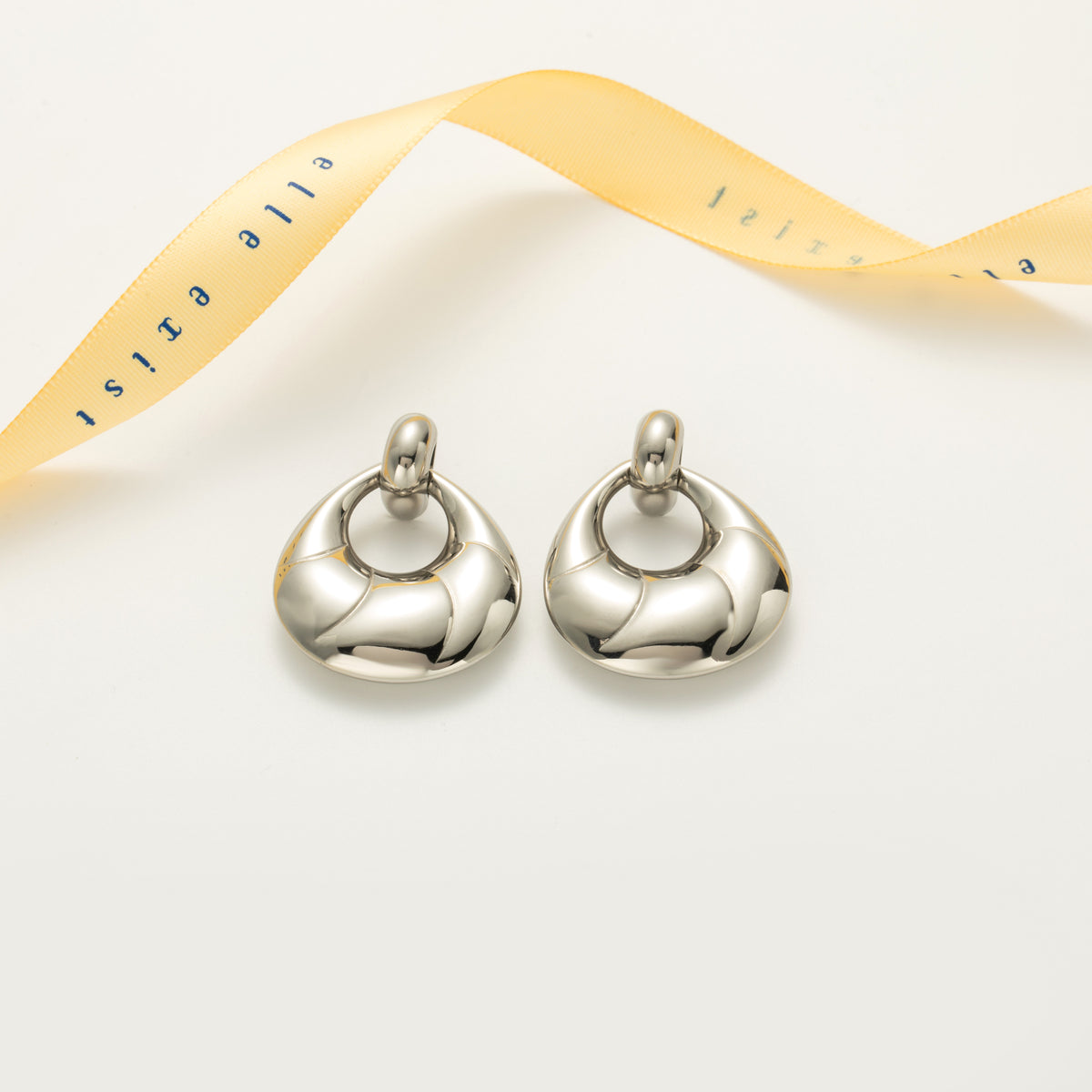 Dual-Tone Teardrop Earrings