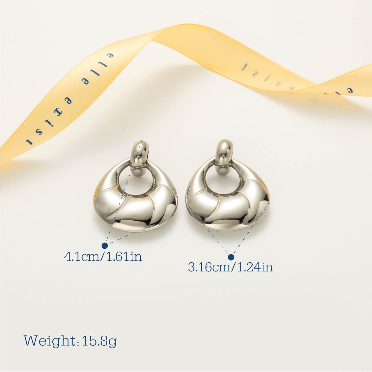 Dual-Tone Teardrop Earrings