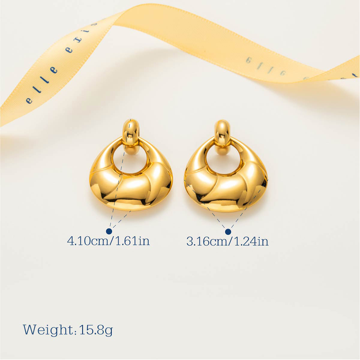 Dual-Tone Teardrop Earrings