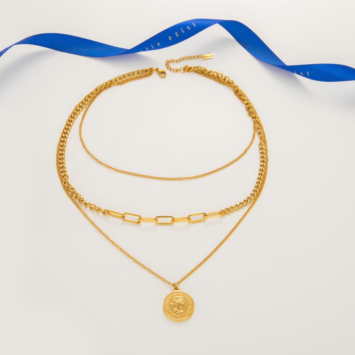 Layered Coin Pendant Necklace