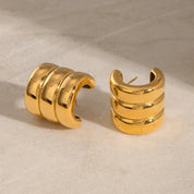 Rectangular Textured Earrings
