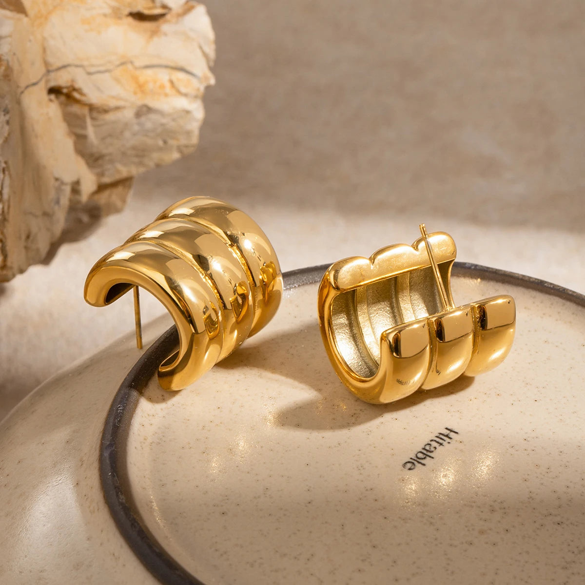 Rectangular Textured Earrings