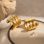 Rectangular Textured Earrings