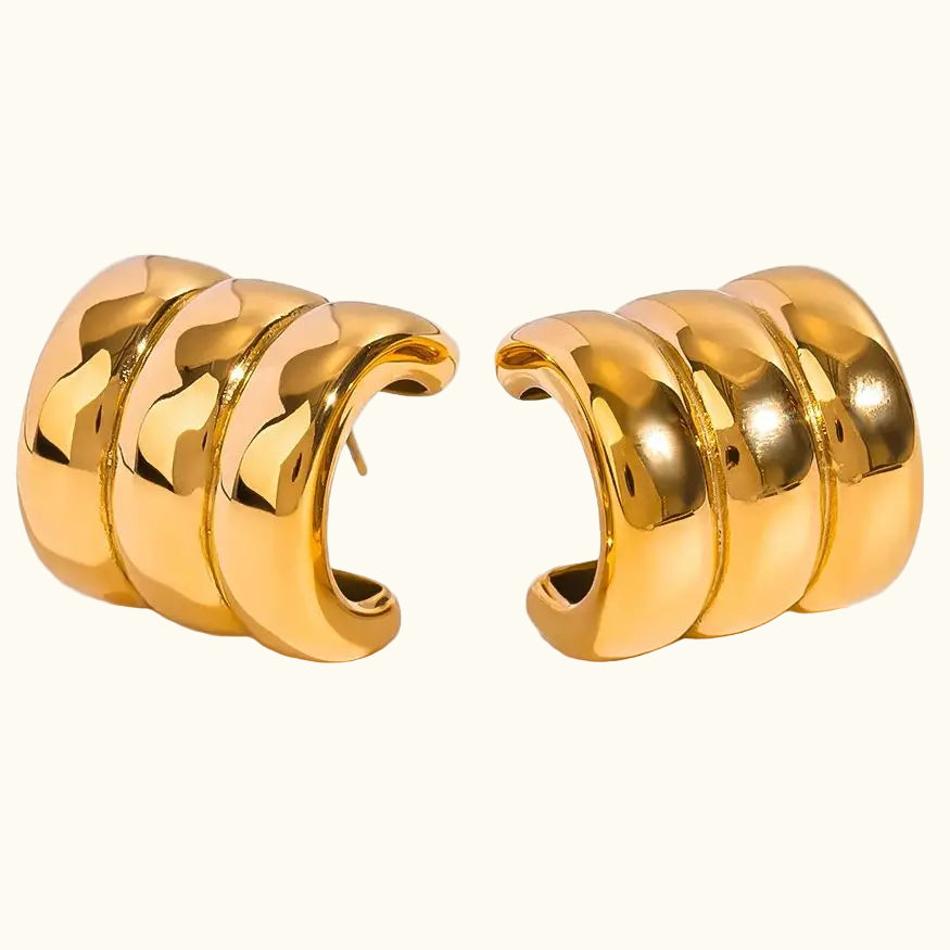 Rectangular Textured Earrings