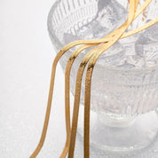 Sleek Herringbone Chain Necklace