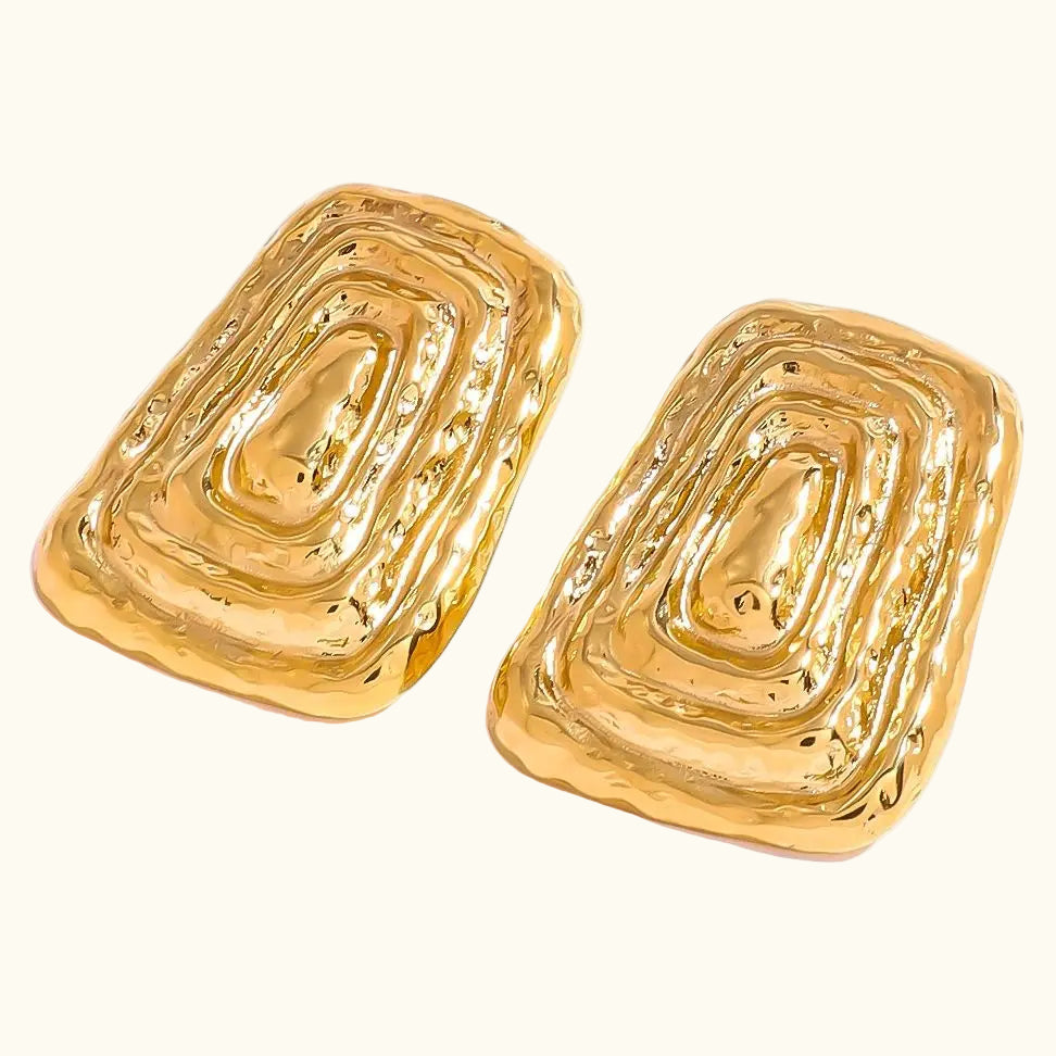 Sculpted Rectangle Earrings