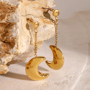 Crescent Moon Dangle Earrings