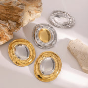 Ripple Disc Statement Earrings