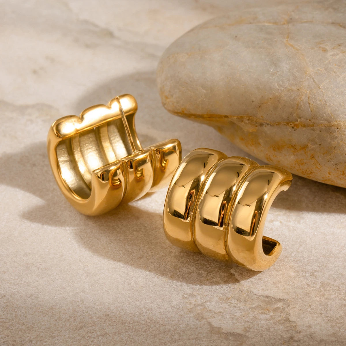 Rectangular Textured Earrings